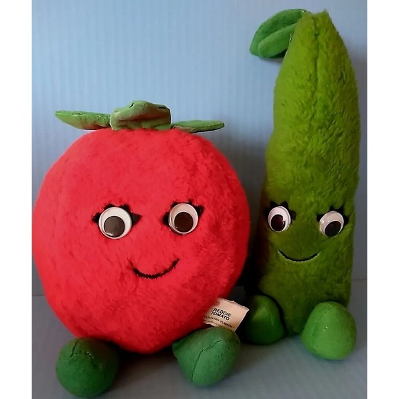 Vtg 1982/83 Del Monte Reddie Tomato Snappie Bean Country Yumkins Plush 7" 10" - Picture 1 of 9